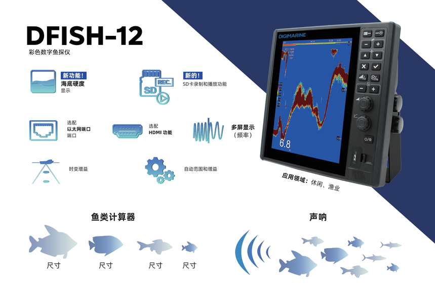 DFISH-12 彩色数字鱼探仪 详情图1